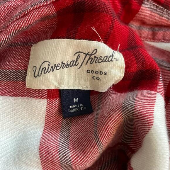 Universal Thread red and white Buffalo plaid button down - Picture 3 of 4